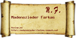 Madenszieder Farkas névjegykártya